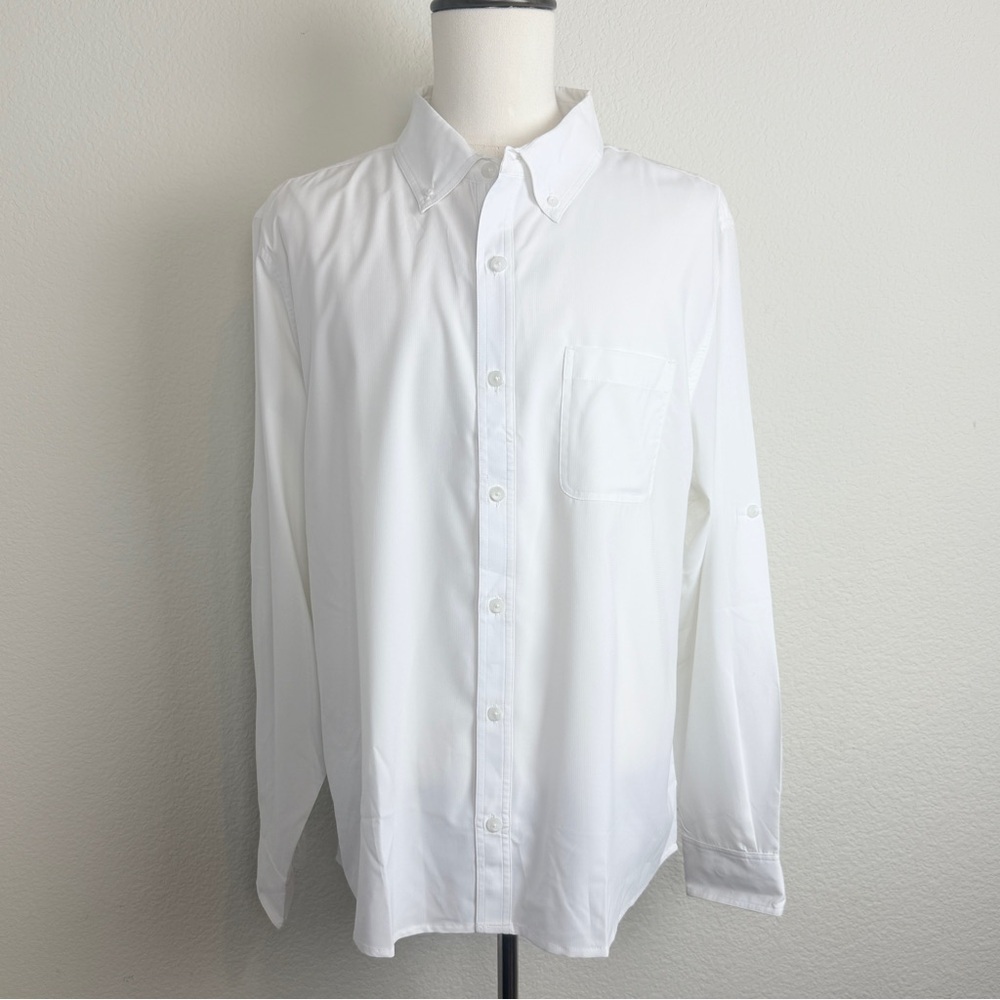 Coolibar Men's Aricia Sun Shirt White XL - Picture 4 of 14